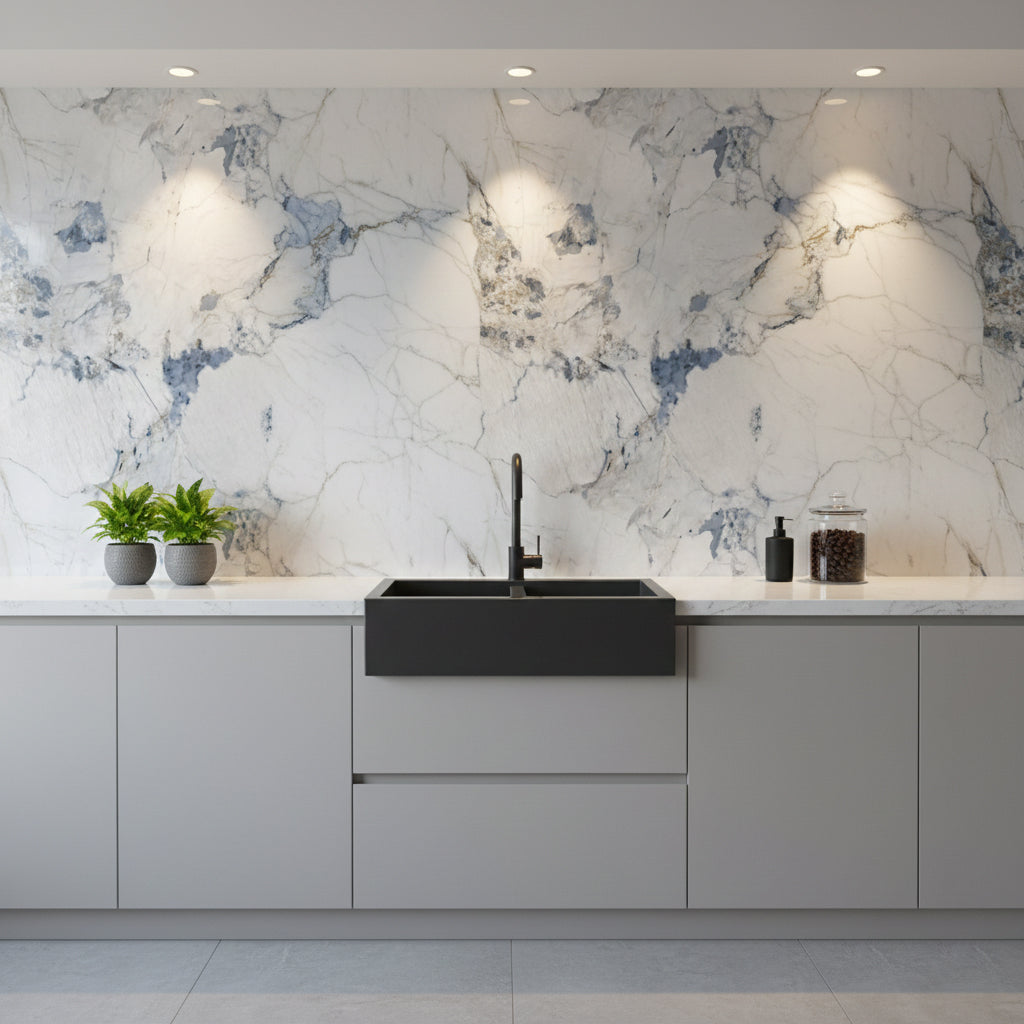 Crush Blue Matte - PVC Wet Wall Panels - 10mmX1mX2.4m – Macson