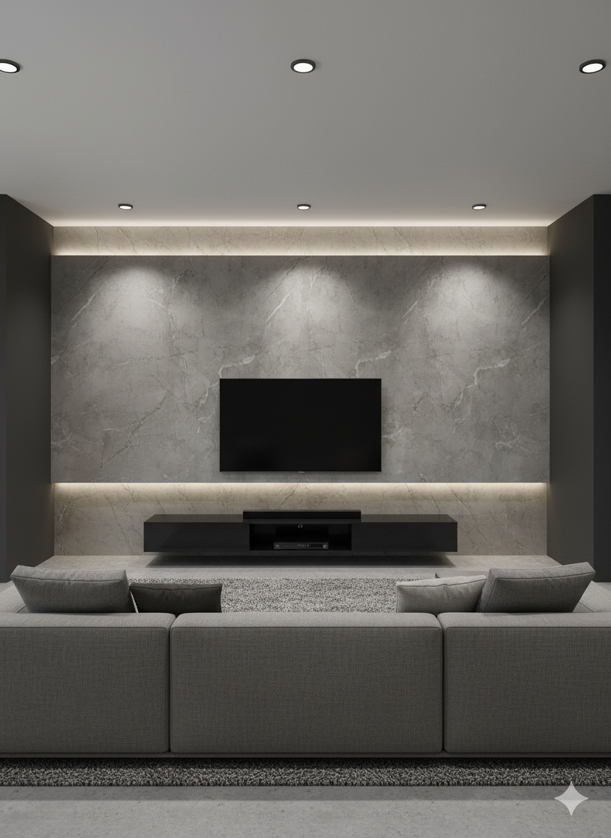 Silver Grey Slate - PVC Wet Wall Panels - 10mmX1mX2.4m