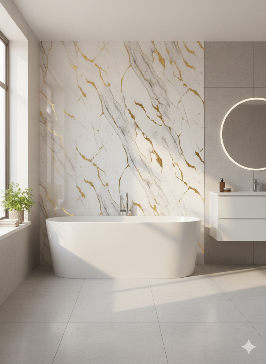 Orient Gold Gloss - PVC Wet Wall Panels - 10mmX1mX2.4m