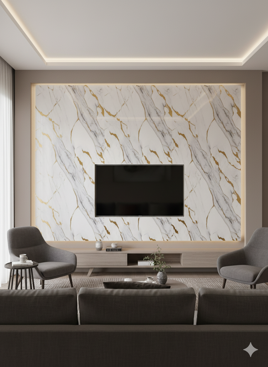 Orient Gold Gloss - PVC Wet Wall Panels - 10mmX1mX2.4m