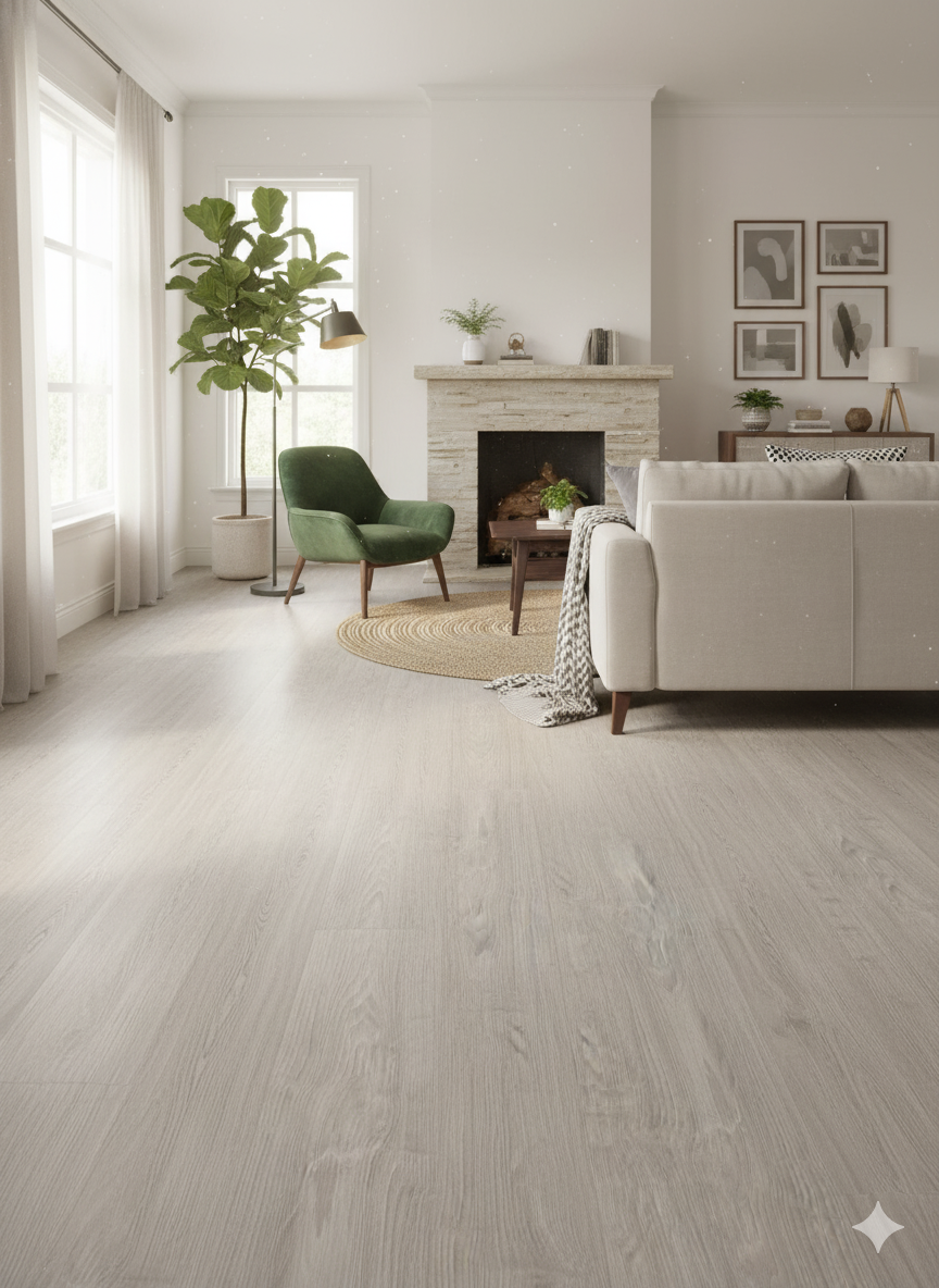 Sandal Wood Grey - SPC Luxury Vinyl Flooring - 1220mmX182mmX7mm