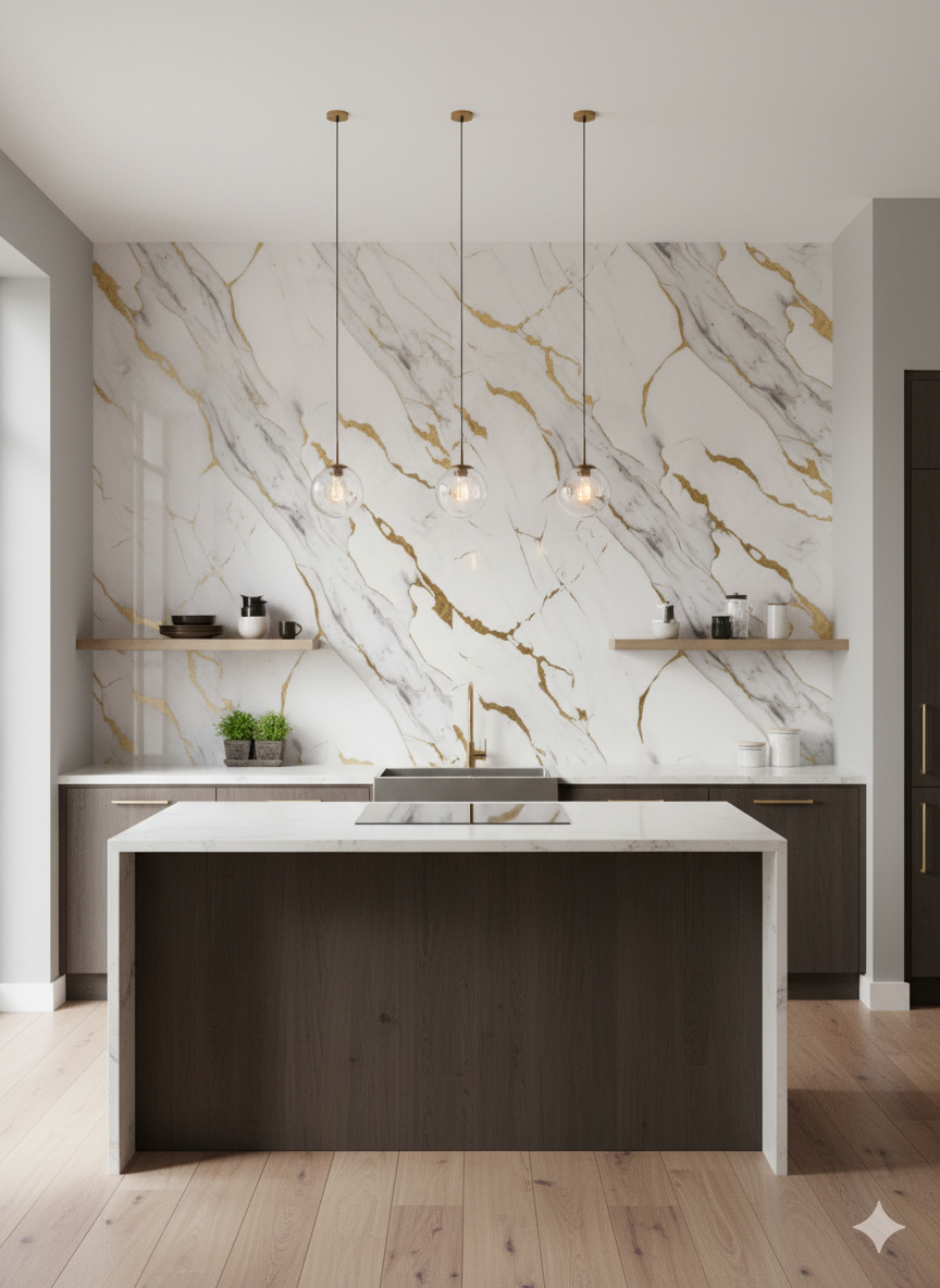 Orient Gold Gloss - PVC Wet Wall Panels - 10mmX1mX2.4m