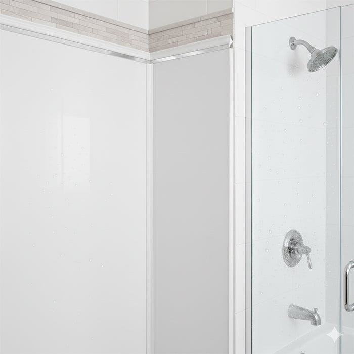 Guardian L Shape White PVC Trim For Wall Panel 2400mm x 10mm