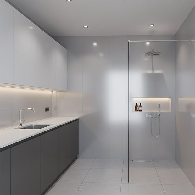 Silver Mirror Solid Wall Panel 2400mm x 1000mm x 10mm