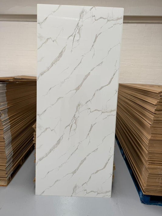 Carrera Marble Gloss - PVC Wet Wall Panels - 10mmX1mX2.4m