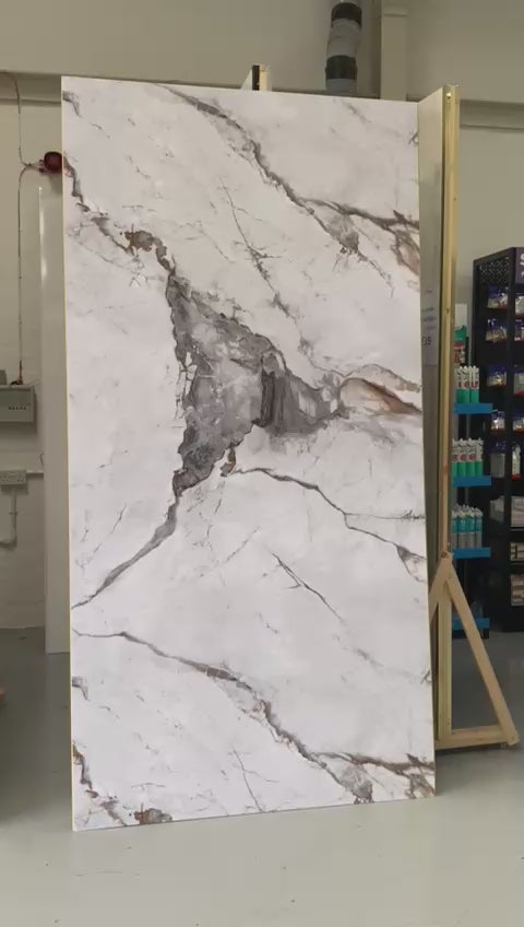 Artistic Blue Solid Wall Panel installed in modern bathroom for seamless waterproof wall cladding